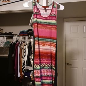 HOT KISS patterned maxi dress